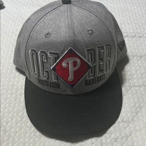 Gray and Black Baseball Cap